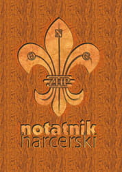 Notatnik harcerski - lilijka drewno