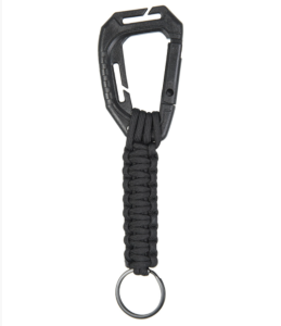 Breloczek Do Kluczy Paracord Z Karabinkiem MOLLE Czarny